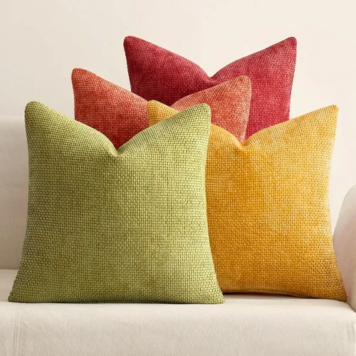 Miniatura 22 de MIULEE Paquete de 4 fundas de almohada para sofá, 16 x 16 pulgadas, fundas de almohada decorativas de felpilla suave color crema, fundas de cojín