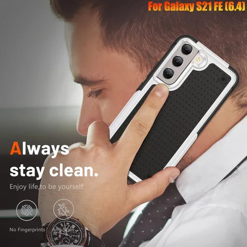 Miniatura 7 de Funda resistente para Samsung Galaxy S21 FE (5G) de 6.4 pulgadas, 4 esquinas con bolsas de aire [protección contra caídas de 12 pies], agarre