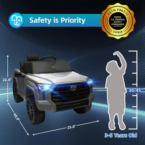 Miniatura 6 de MINIATURE MOTORS Camioneta eléctrica de 12 V con batería de 7 Ah para niños, camioneta eléctrica con maletero con control remoto, Bluetooth, música
