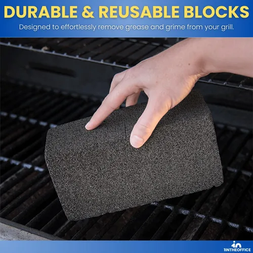 Miniatura 3 de Ladrillo de limpieza de parrilla, bloque de limpieza de plancha, reutilizable, negro