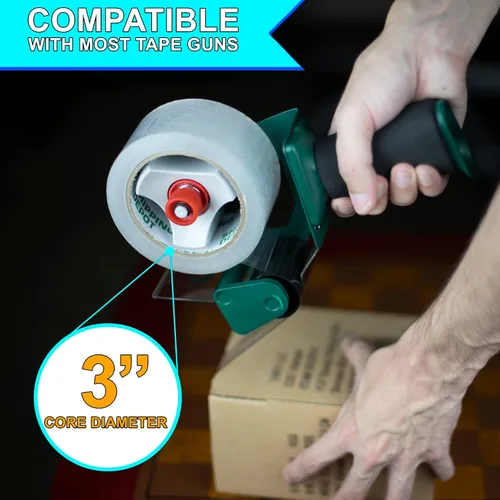 Miniatura 4 de Cinta de embalaje transparente (6 rollos) industrial de 2 mil - 2 pulgadas x 110 yardas de repuesto para embalaje, envío, sellado de cajas de mudanza