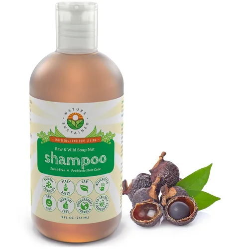 Miniatura 12 de Nature Sustained Champú Natural para Cabello Seco y Cuero Cabelludo - Orgánico, Crudo y Silvestre con Probióticos, Hipoalergénico, Champú Hidratante