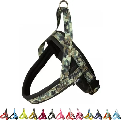 Miniatura 16 de Hakusan - Arnés tipo camuflaje para perro, seguro, sin asfixia, difícil de desconectar, gran ajuste, fácil de poner y quitar, ajustable, reflector
