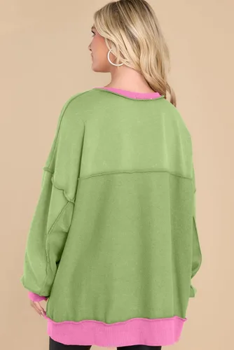 Miniatura 70 de AlvaQ - Sudadera de gran tamaño para mujer, informal, de manga larga, con botones y cuello Henley, tipo túnica