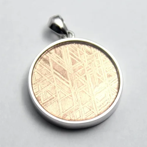 Miniatura 3 de COSUMOSU - Colgante de plata de ley 925 con meteorito de Gibeon