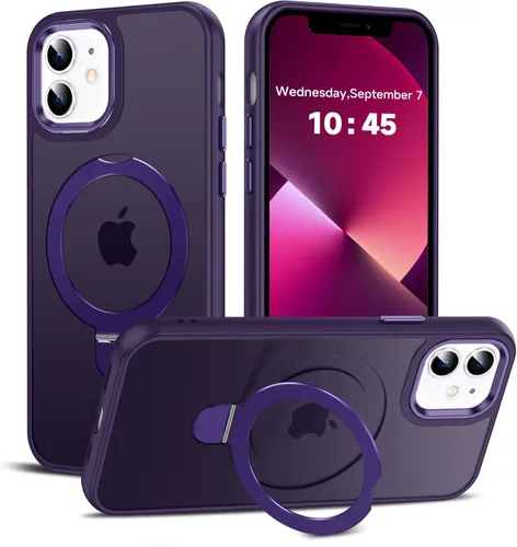 Miniatura 58 de LeYi para iPhone-13 Funda/iPhone-14 Fundas: con soporte para MagSafe i Phone 13Funda con anillo magnético iPhone14 iPhone13 Cubierta Funda para Negro