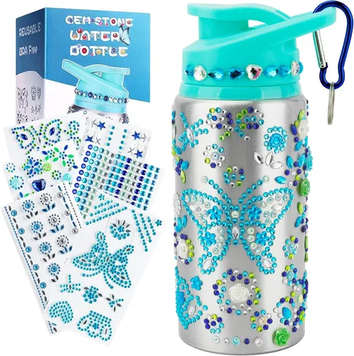 Miniatura 8 de Regalo de graduación para niños, decora tus propios kits de botellas de agua para niñas de 4 5 6 7 8 9 10 a 12 años de edad, regalos para niñas