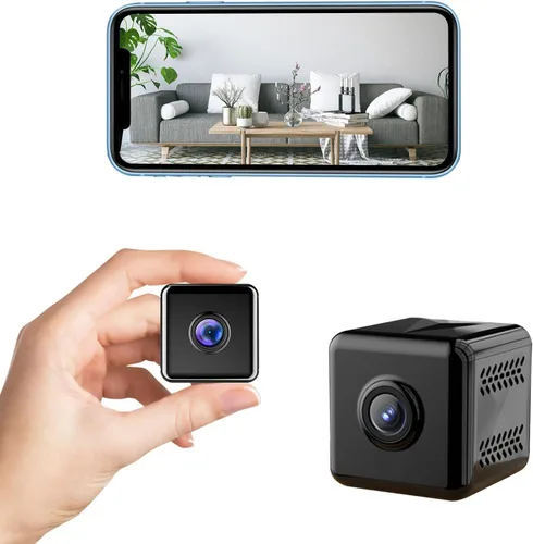 Mini cámara WiFi, mini cámara inalámbrica, cámara de niñera HD 1080P para interiores y exteriores, cámara IP para bebé/mascota, visión remota para