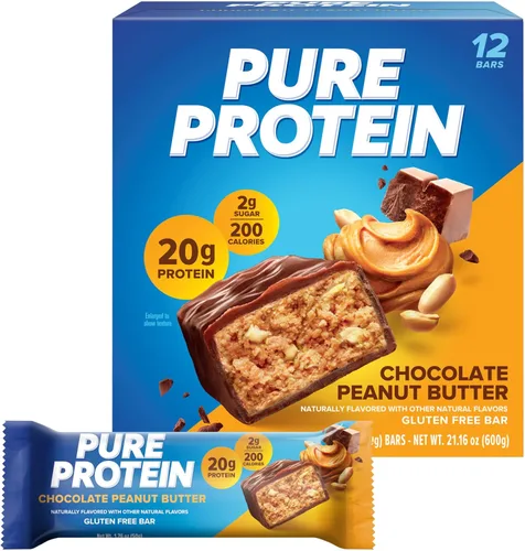 Miniatura 5 de Pure Protein Batido y barras de proteína de chocolate, alto contenido en proteínas, aperitivos nutritivos para apoyar la energía, bajo en azúcar