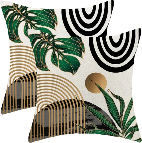 Miniatura 78 de Fundas de Almohada con Estampado de Antílope 16x16 Pulgadas Paquete de 2, Fundas de Almohada Decorativas con Estampado de Piel de Animal Marrón