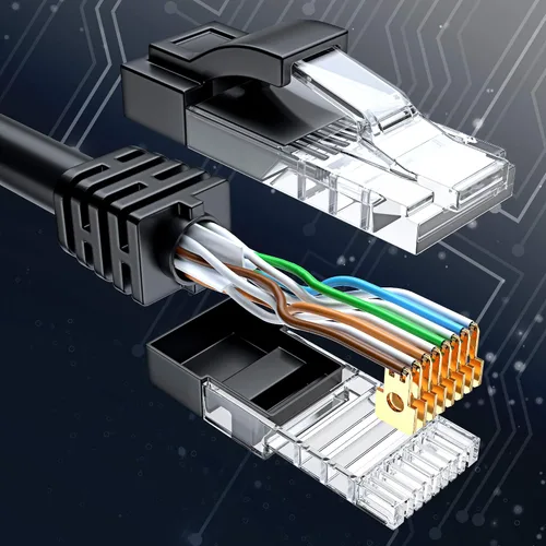 Miniatura 4 de Maximm Cable Ethernet Cat6, 100 pies, cobre 100% puro, UTP (negro) 100 pies