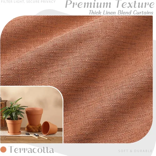 Miniatura 3 de UHITECH - Cortinas opacas beige para sala de estar, cortinas cortas de 35 pulgadas para habitación, cortinas negras para ventanas pequeñas, paneles