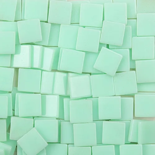Miniatura 13 de Mosaico cuadrado de 100 unidades/0.88 oz de colores mezclados de la serie de cristal brillante, azulejos de mosaico de vidrio de resina, mosaico