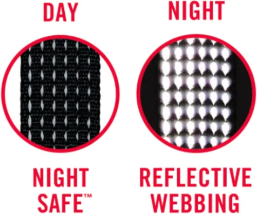 Miniatura 3 de BUILT Pet Nightsafe - Collar para perro pequeño, rosa y gris