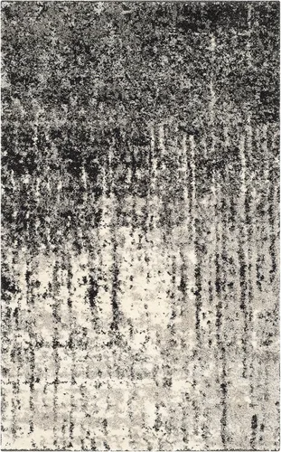 Miniatura 11 de SAFAVIEH Retro Collection - Alfombra de área de 8 x 10 pies, negro y gris claro, diseño abstracto moderno, no desprende pelusa y de fácil cuidado