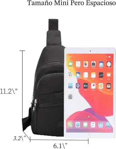 Miniatura 7 de EVANCARY - Mochila pequeña tipo bandolera para mujeres y hombres, mochila de pecho tipo bandolera para viajes, senderismo y actividades al aire