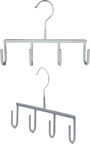 Miniatura 9 de Mawa by Reston Lloyd - Percha antideslizante para cinturones con 4 ganchos, estilo GH, juego de 2, color blanco