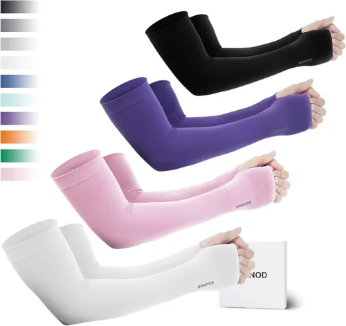 GOUNOD Mangas de enfriamiento con protección solar para los brazos con orificios para el pulgar, jardinería, deportes al aire libre, entrenamiento,