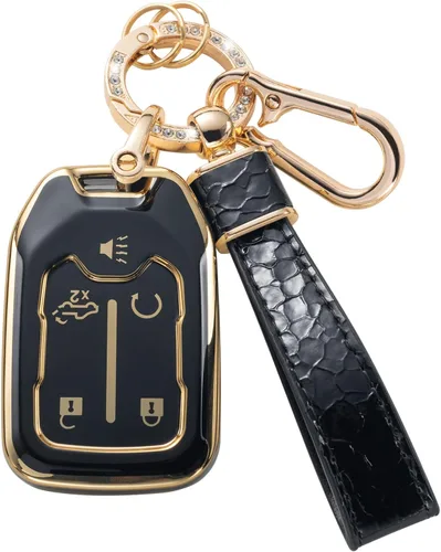Compatible con funda para llavero GMC, Negro, Negro