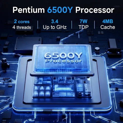 Miniatura 4 de Computadora portátil, portátiles de 15.6 pulgadas - 32 GB de RAM 512 GB SSD, procesador Pentium 6500Y (hasta 3.4 GHz), pantalla FHD IPS
