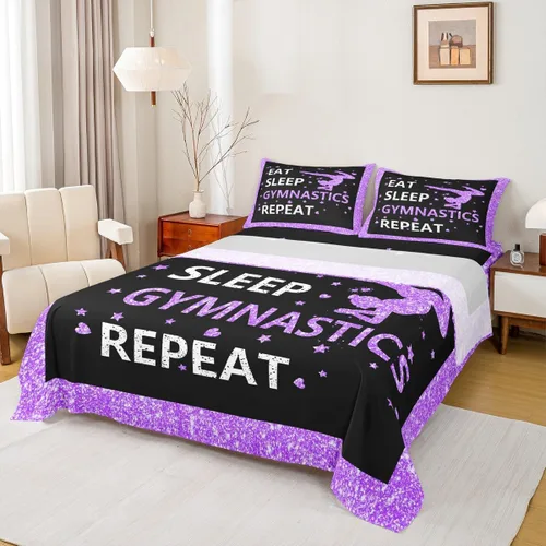 Miniatura 43 de Erosebridal Juego de sábanas de gimnasia para niñas y niños, tamaño individual, juego de sábanas de teñido anudado arcoíris, juego de ropa de cama
