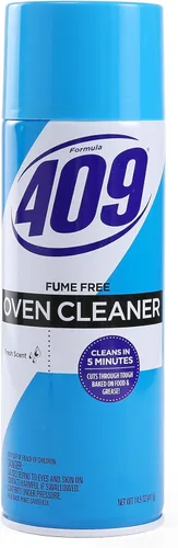 409 Spray limpiador de horno en aerosol sin humos, aroma fresco, corta la grasa en la parrilla y la estufa, limpia en 5 minutos, potente limpieza en