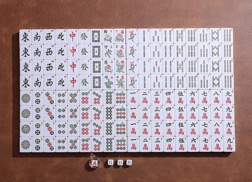Miniatura 3 de Mose Cafolo Juego de Mahjong Chino Profesional, 146 Fichas Numeradas de Gran Tamaño con Estuche de Viaje Portátil, Juego Completo de Fichas