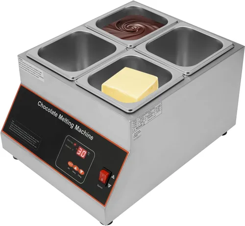Miniatura 10 de Máquina de fusión de chocolate, máquina de templado comercial de chocolate, calentador y fundidor de chocolate ajustable de acero inoxidable