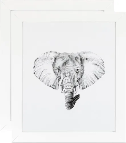 ArtToFrames Portarretratos blanco de 11 x 17 pulgadas, paquete de 2, este marco de póster de MDF personalizado de 1.25 pulgadas es de color blanco,