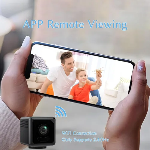 Miniatura 3 de Mini cámara de seguridad WiFi 4K HD - Cámara pequeña inalámbrica con visión nocturna, cámaras de niñera para cámaras interiores del hogar, detección
