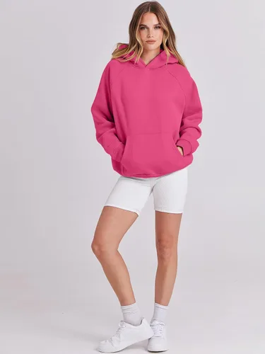 Miniatura 14 de ANRABESS - Sudaderas con capucha para mujer, sobre talla, de vellón de manga larga, modelo de 2024, para otoño