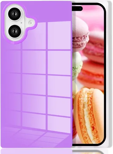 Miniatura 39 de Funda rectangular compatible con iPhone 15 Neon para mujer, diseño de lujo de fluorescencia brillante, flexible, suave, delgada, de gel de goma TPU