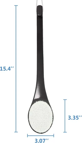 Miniatura 7 de Cepillo de espalda de mango largo para ducha, depurador de cerdas suaves para la ducha, ergonómico curvado de mango largo, cepillo de baño