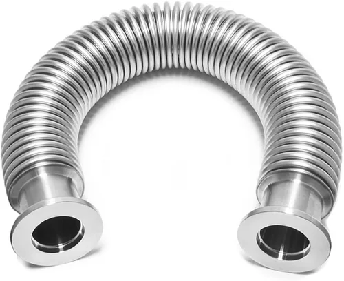 Manguera de fuelle de metal KF-25, tamaño de brida ISO-KF NW-25, acero inoxidable 304, tubo de fuelle corrugado al vacío (59.055 in/59.05 pulgadas)