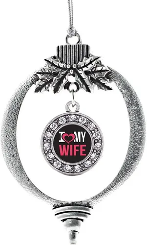 Miniatura 69 de Inspired Silver - Twin One - Adorno festivo de Navidad de plata - Adorno festivo de árbol de Navidad con dije de círculo y circonita cúbica
