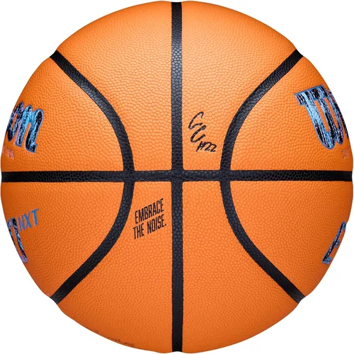 Miniatura 3 de Wilson NCAA Evo NXT Balones de Baloncesto Oficiales para Juegos en Interiores - Tamaños 6 y 7 Caitlin Clark - Naranja/Negro