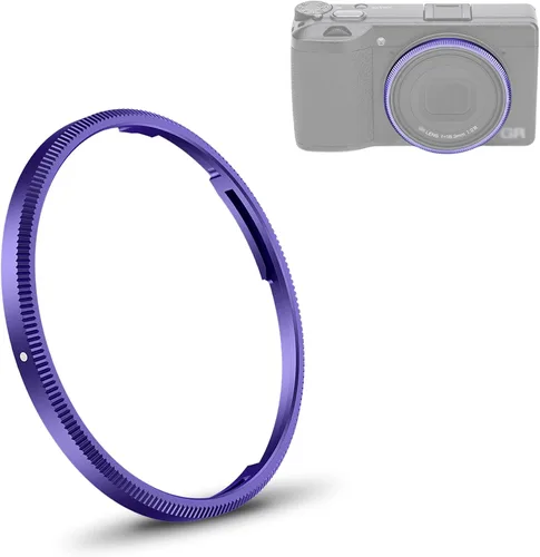 Miniatura 11 de JJC Tapa de anillo de decoración de lente de metal para Ricoh GR III GR III HDF GR3 GR3 HDF Accesorios Reemplaza Ricoh GN-1 Ring Cap - Negro