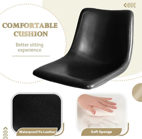 Miniatura 5 de LEMBERI Juego de 2 taburetes de bar, modernos taburetes de bar giratorios ajustables, altura de mostrador con respaldo, sillas de bar tapizadas