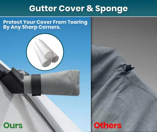 Miniatura 6 de Cubierta para RV de 5ª Rueda 26' - 29' Anti-UV Cubierta Duradera para Caravana 7 Capas Superiores con Algodón Transpirable, Impermeable con 2 Piezas