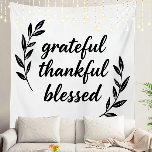 Miniatura 50 de Shrahala Tapiz de pared cristiano con palabras blancas, palabras de Navidad, escuela, Jesús, Biblia, adoración de la Biblia, tapiz grande