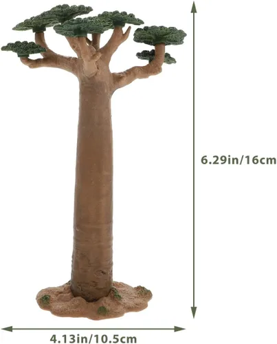 Miniatura 2 de Garneck Árbol modelo mini baobab árbol tren paisaje, arquitectura, árboles falsos, árbol artificial en miniatura, plantas falsas para manualidades