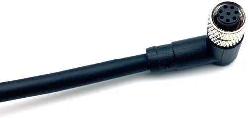 Miniatura 2 de Cable conector hembra único M8 de 8 pines, un código de alambre de moldeo en ángulo recto Sensor de aviación hembra Cable eléctrico de PVC Cable