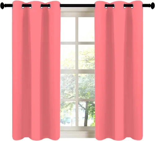 Miniatura 102 de LA PALMA Cortinas opacas con aislamiento térmico y ojales, para sala de estar, dormitorio, paquete de 2 paneles
