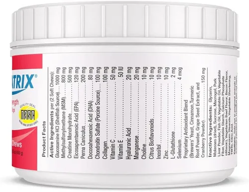 Miniatura 3 de ReMATRIX Suplemento de apoyo articular para perros, glucosamina, condroitina, MSM, omega-3, alivio del dolor de cadera y articulaciones y apoyo