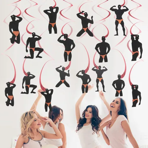 Miniatura 6 de 30 piezas de decoración de espirales colgantes para despedida de soltera, suministros de fiesta de despedida de soltera de oro rosa, decoración