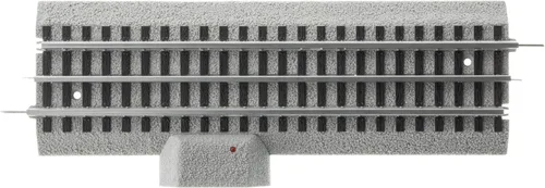 Lionel FasTrack - Pista de bloqueo de potencia recta de calibre O de 10 pulgadas, modelo de 3 rieles con puerto enchufable para accesorios, pista de