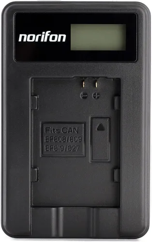 Norifon Cargador USB LCD BP-808 para cámara Canon FS100, FS200, FS300, LEGRIA HF G10, LEGRIA HF G25 y más