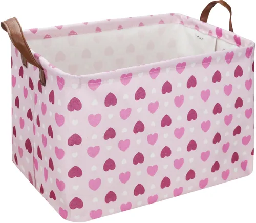 Miniatura 31 de NTAOHAMPER Cesta rectangular de almacenamiento de fútbol vacía, cesta de regalo plegable con asas, caja de juguetes/libros, decoración de habitación