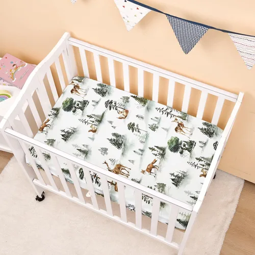 Miniatura 49 de PHF Paquete de 4 sábanas suaves de dinosaurio para cuna, cómodas sábanas transpirables para niños y niñas, 28 x 52 pulgadas, se adapta a colchones