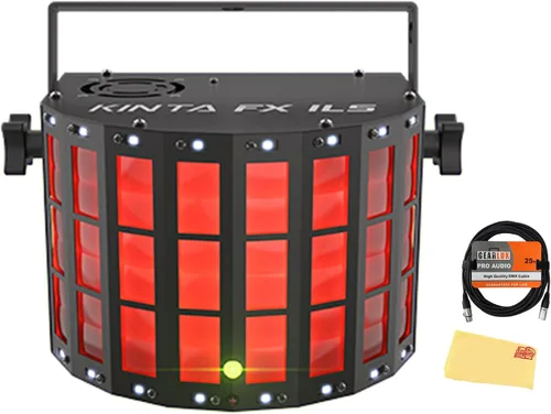 Chauvet DJ Kinta FX ILS - Luz compacta multiefecto con Kinta y SMD Strobe Bundle con cable DMX y paño de pulido Austin Bazaar
